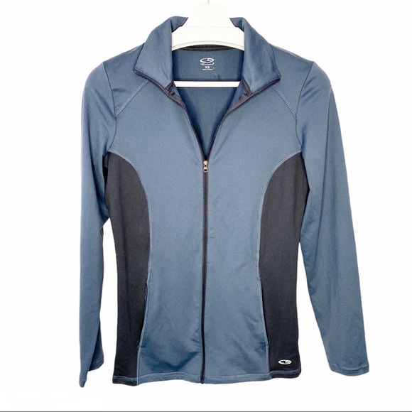 Champion Jackets & Blazers - CHAMPION Athletic Jacket Full Zip Blue & Black Colorblock XS